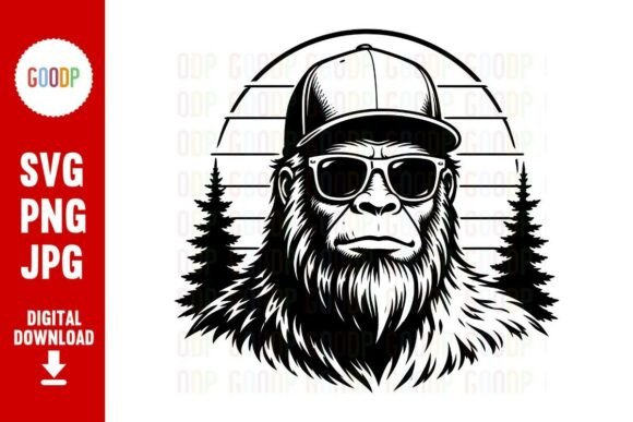 Cool Bigfoot Sasquatch PNG: Graphics & Freebies for Crafters