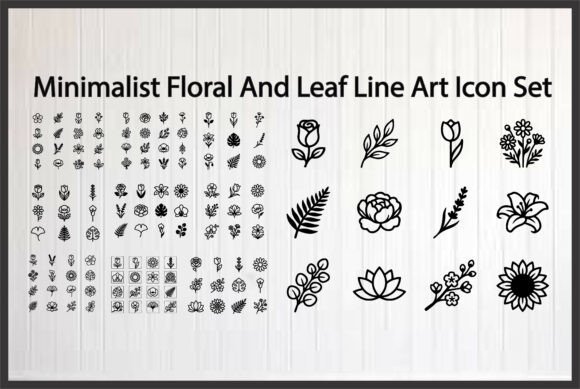 Cute Botanical Line Art Set: Graphics & Freebies for Modern Design