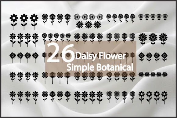 Daisy Flower Silhouette Bundle: Graphics for Local Business Branding