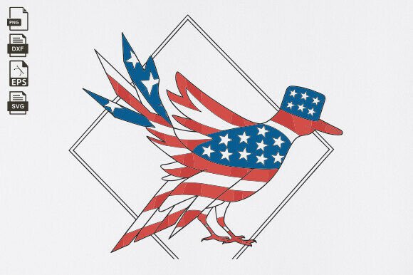 Flying Mallard, 4th of July, Hunting, US Graphics