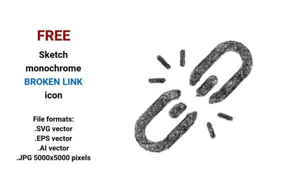 FREE Sketch Broken Link Icon Graphics