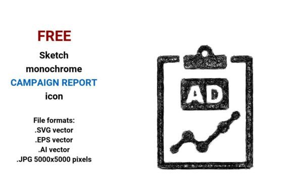 FREE Sketch Campaign Report Icon Graphics