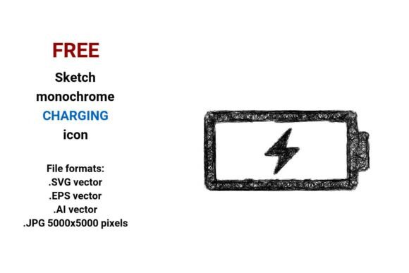 FREE Sketch Charging Icon Graphics