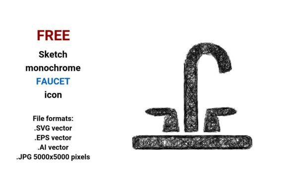 FREE Sketch Faucet Icon