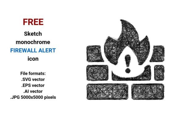 FREE Sketch Firewall Alert Icon