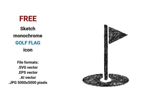 FREE Sketch Golf Flag Icon Graphics