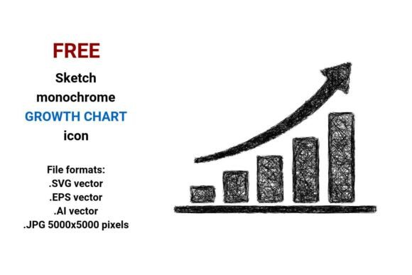 FREE Sketch Growth Chart Icon Graphics