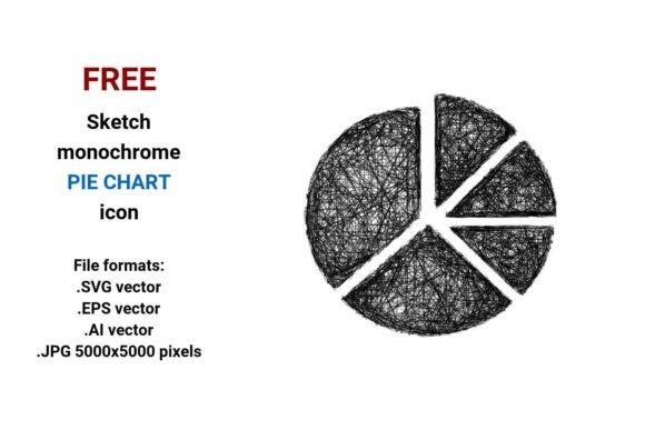 FREE Sketch Pie Chart Icon for Graphics and Freebies