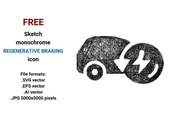 FREE Sketch Regenerative Braking Icon