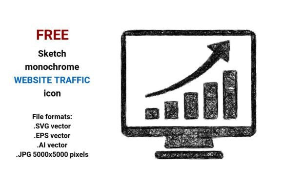 FREE Sketch Website Traffic Icon Graphics