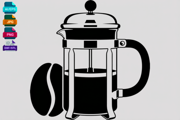 French Press Coffee Maker SVG Coffee