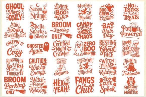 Halloween Typography Bundle EPS SVG PNG