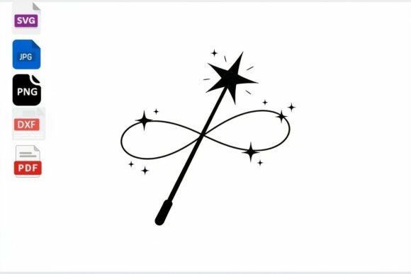 Magic Wand Infinity Symbol SVG Stars