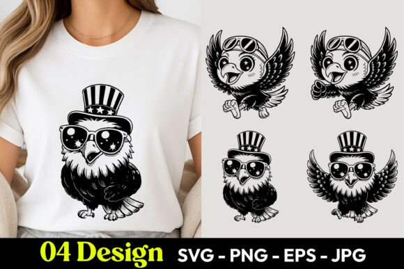 Patriotic Owl Cartoon SVG PNG Graphics Freebies