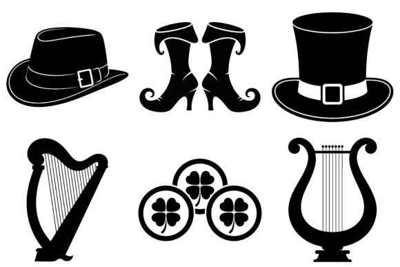 St. Patrick's Day Silhouette Vector Set: Graphics & Freebies for Digital Sellers