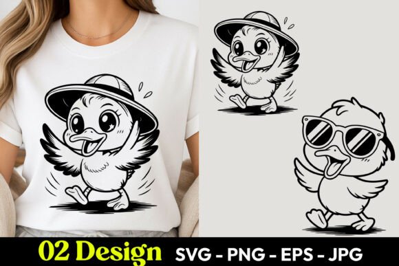 Stylish Chick SVG PNG Graphics Freebies