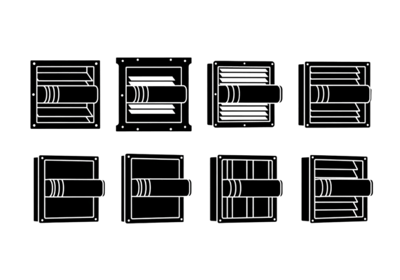 Ventilation Grille SVG Icons Set: Graphics for Crafts and Business