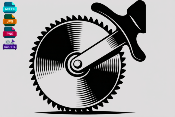 Vintage Saw Blade SVG Design for Crafts