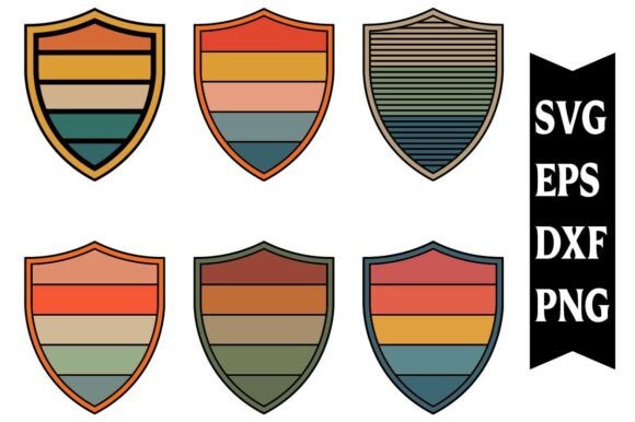 Vintage Shield Badge SVG Bundle